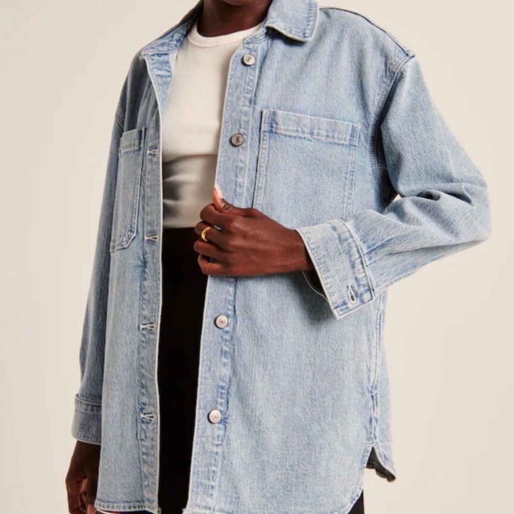 Abercrombie & Fitch Denim Jean Jacket Sz M shirt jacket